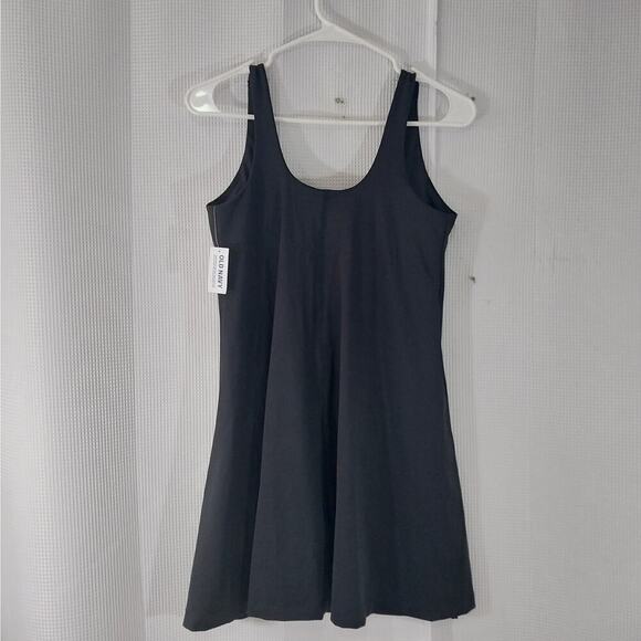 NWT! OLD NAVY ACTIVE! SPANDEX SKORT DRESS, BLACK, W/ SHORTS, FOR SPORTS! SZ MP - Picture 6 of 10